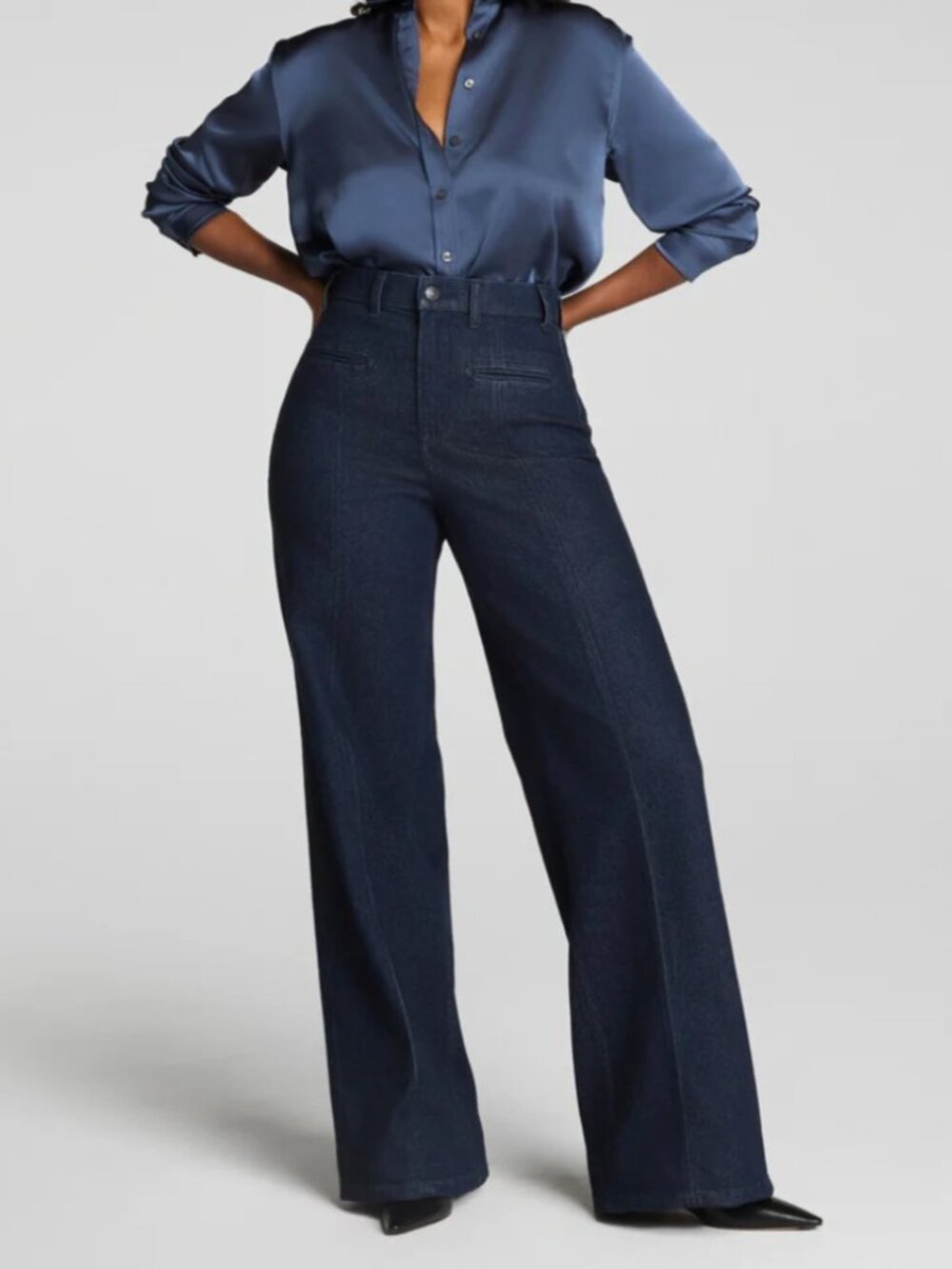 NWT Spanx Wide Leg Trouser Jean